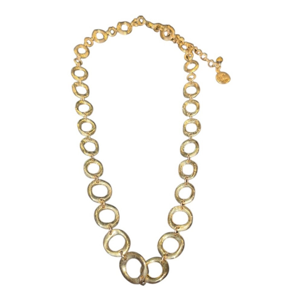 Liz Claiborne Vintage Gold Lightly Hammered Circles  Marked JB1